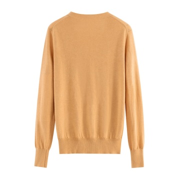 Sweater Knit Ladies Fashion Sweater Orange