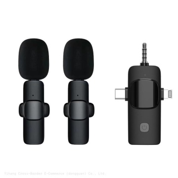K15 Wireless Collar Microphone for Mobile Video Recording and Live Outdoor Streaming