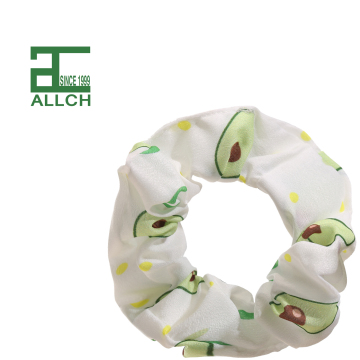 New Design Women Elastic Hairbands: ALLCH RTS Bright Color Scrunchy Soft Hair Fruit Pattern Bands Gift