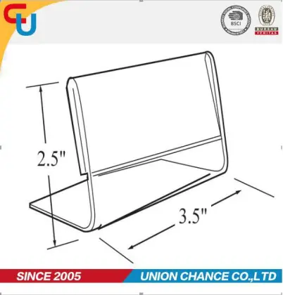 acrylic price list tag holder