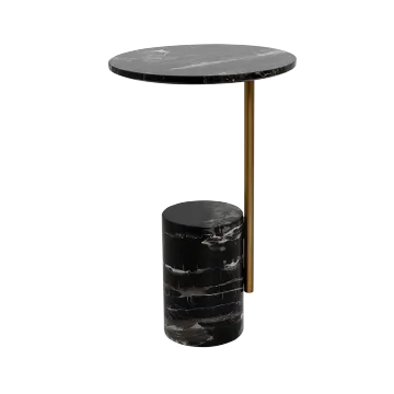 Luxury Modern Marble Top Coffee Table & Stainless Steel Corner Tables