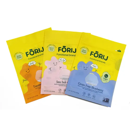 Custom Logo Printed Reusable Gravure Food Grade Stand-up Pouch Bags