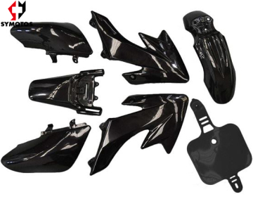 Mini Bike 50cc Pit Bike Plastics Kit - Black Decals for Mini Moto & Dirt Bikes