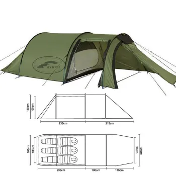 Custom Logo Large Waterproof Aluminum Pole Expedition Tent for Camping