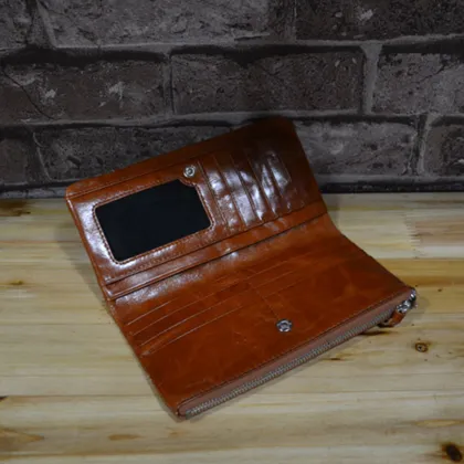 new design genuine leather wallet man leather wallet