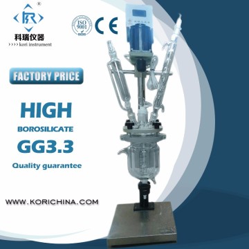 Multi-function glass reaction vessel chemical glass reactor