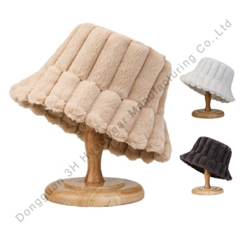Custom Faux Fur Bucket Hats for Women - Hot Sell Fashion Thicken Warm Fisherman Winter Caps