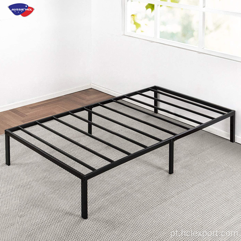 Colchão de moldura de cama de metal de plataforma de tamanho duplo