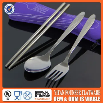 Stainless steel chopsticks spoon fork corporate gift sets