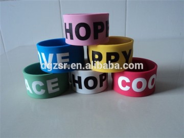 Top quality colorful printed customized LOGO silicone papa/slap bracelet