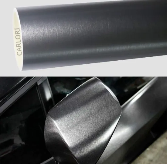 brush metallic grey car vinyl wrap