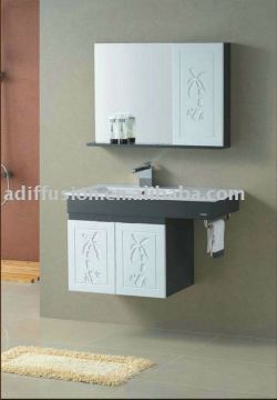 wall mounted rubber wood bathroom vanity