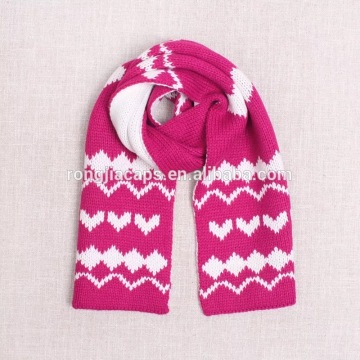 kids jacquard designer knitted scarf