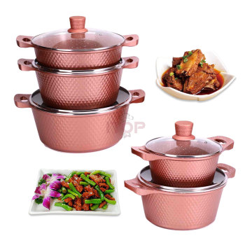 Hot Sale: 5pcs Colorful Iron Steel Thickened Non-Stick Cookware Gift Set - Pans and Pots