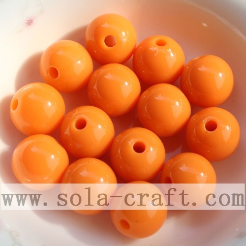 Shinny Opaque Acrylic Round Beads 18MM Mixed Colors for Beautiful Necklace Hot Selling