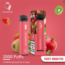 Gunnpod Diaposable Vape 2000 Puffs-5% Nic