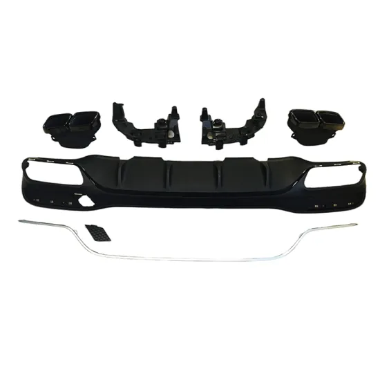 High Quality GLE63 Style Rear Diffuser Silver Black Tips for BENZ W166 AMG 2015-2018