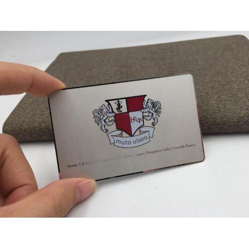 DU Stainless Steel Sliver Metal Business Card