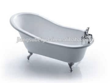 factory sell bathroom cast iron used bath tub for shower with faucet holes