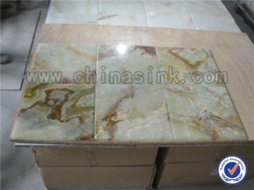 Green onyx cut to size wall tile in stock on sale