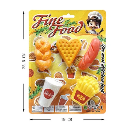 Miniature Fast Food & Toy Collection: DollarToy Burger, Chicken Thigh Fries, Ham Waffle, and More