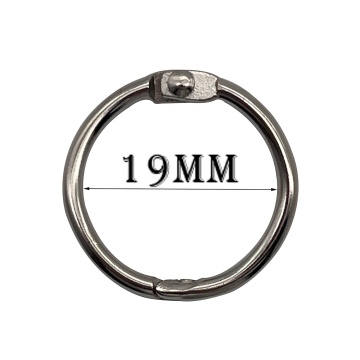 Customized 19mm Silver Metal Notebook Binder Rings for Office, School, and Home
