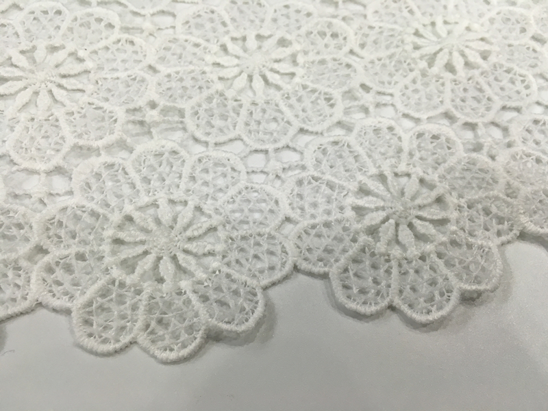White Chemical Lace Fabric
