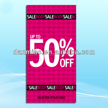 Large window poster for season sales