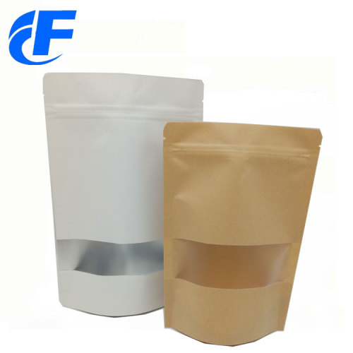 Custom printing kraft paper bag with window