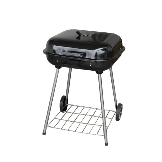 Portable Outdoor Charcoal BBQ Grill Trolley for Camping