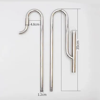 Stainless Steel Aquarium Fish Tank Inlet and Outlet Pipe, Ada Style 16/22M