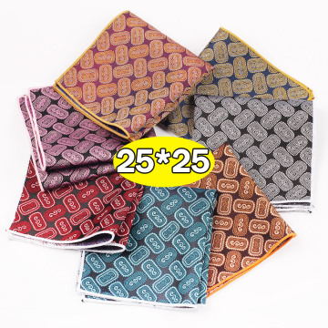 2024 Hot Selling Luxury Pure Silk Woven Pocket Square - Custom Color 25x25cm for Men