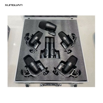 PGA New Arrival All-Metal Condenser and Dynamic Mic 7-Piece Wired Drum Microphone Kit