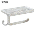 Paper towel holder retro phone holder embossed roll paper holder bathroom antique pendant