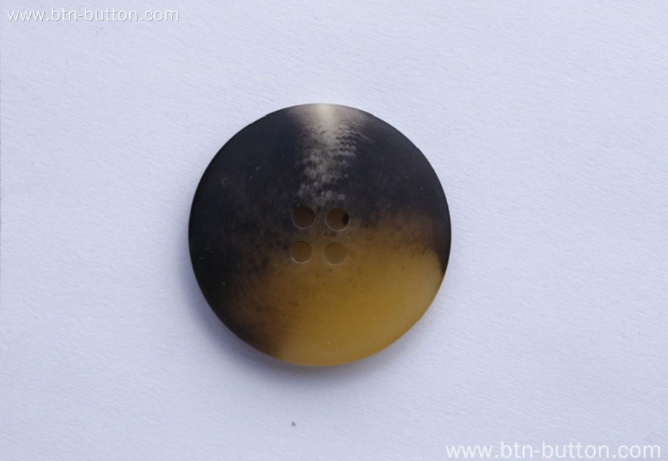 Resin buttons for clothing decoration