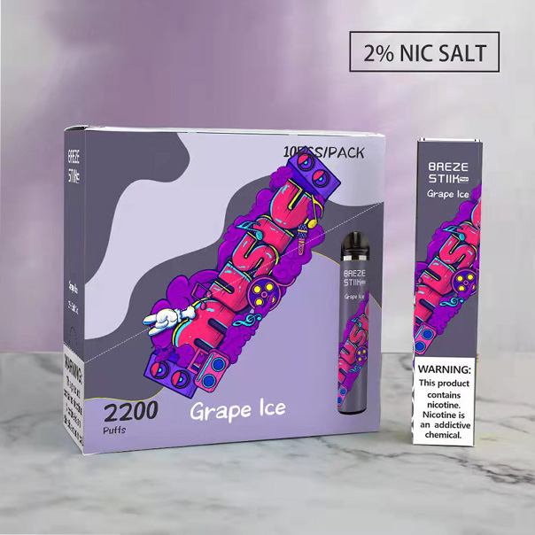 Canetas vape descartáveis ​​Breze Stiik Mega 2200 Puffs