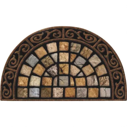Apache Mills Mohawk Masterpiece Recycled Rubber Pebble Stone Rock Flocked Door Floor Mats: Eco-Friendly and Stylish Flooring Solutions