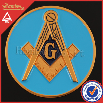 Distinctive enamel masonic car emblem