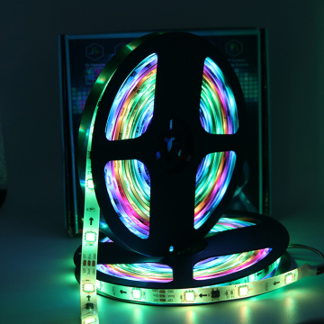 Programmable Music Sync Voice Control 12V Flexible RGB LED Strip Lights with Smart Alexa WiFi