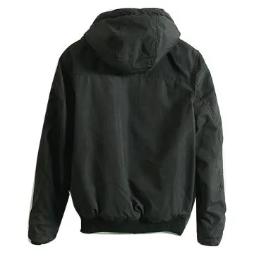 Men's stylish black cotton hoody coat jacket