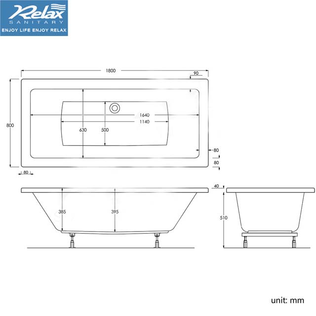 Straight Bathtub