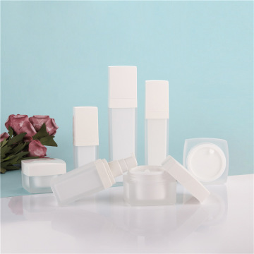 Luxury Frosting White Acrylic Cosmetic Packaging Set