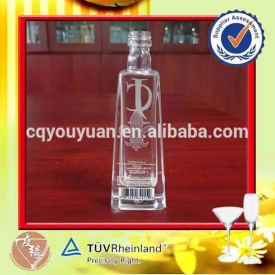 Personalized 50ml Glass Cognac Liquor Mini Bottles for Sale