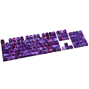 Starry Purple PBT Custom Keycaps 104-Key Cherry Profile for Mechanical Keyboards