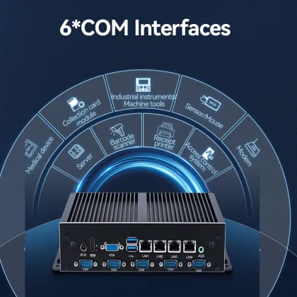 Intel 4LAN 6COM Industrial Computer