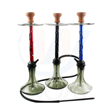Guangzhou woyu single 1hose/pipe medium size shisha music festival choice shisha smoking accessories aluminum shisha hookah