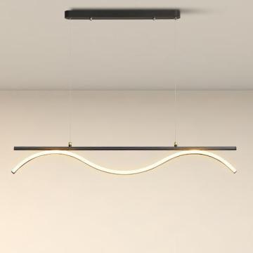 Nordic Minimalist Black Adjustable Pendant Light for Kitchen Island