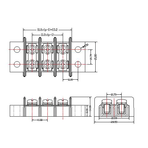 Barrier Terminal Block Pitch11.0mm China Manufacturer