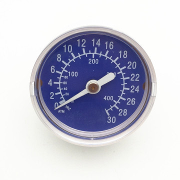 40mm Plastic Case Back Connection Medical Pressure Gauge Manometer