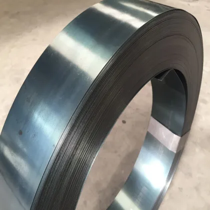 Heat treated steel strips for saw blade